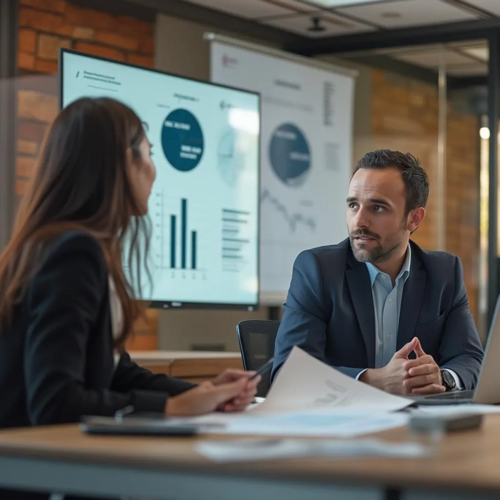 Consultor con cliente Pyme